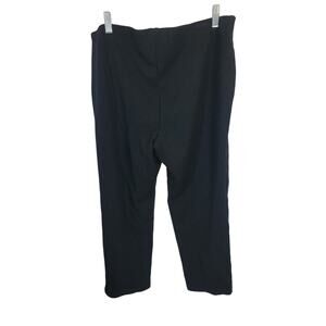 JM Collection Black Pull On Career Cropped Trouser Pants Women's Size XL Short